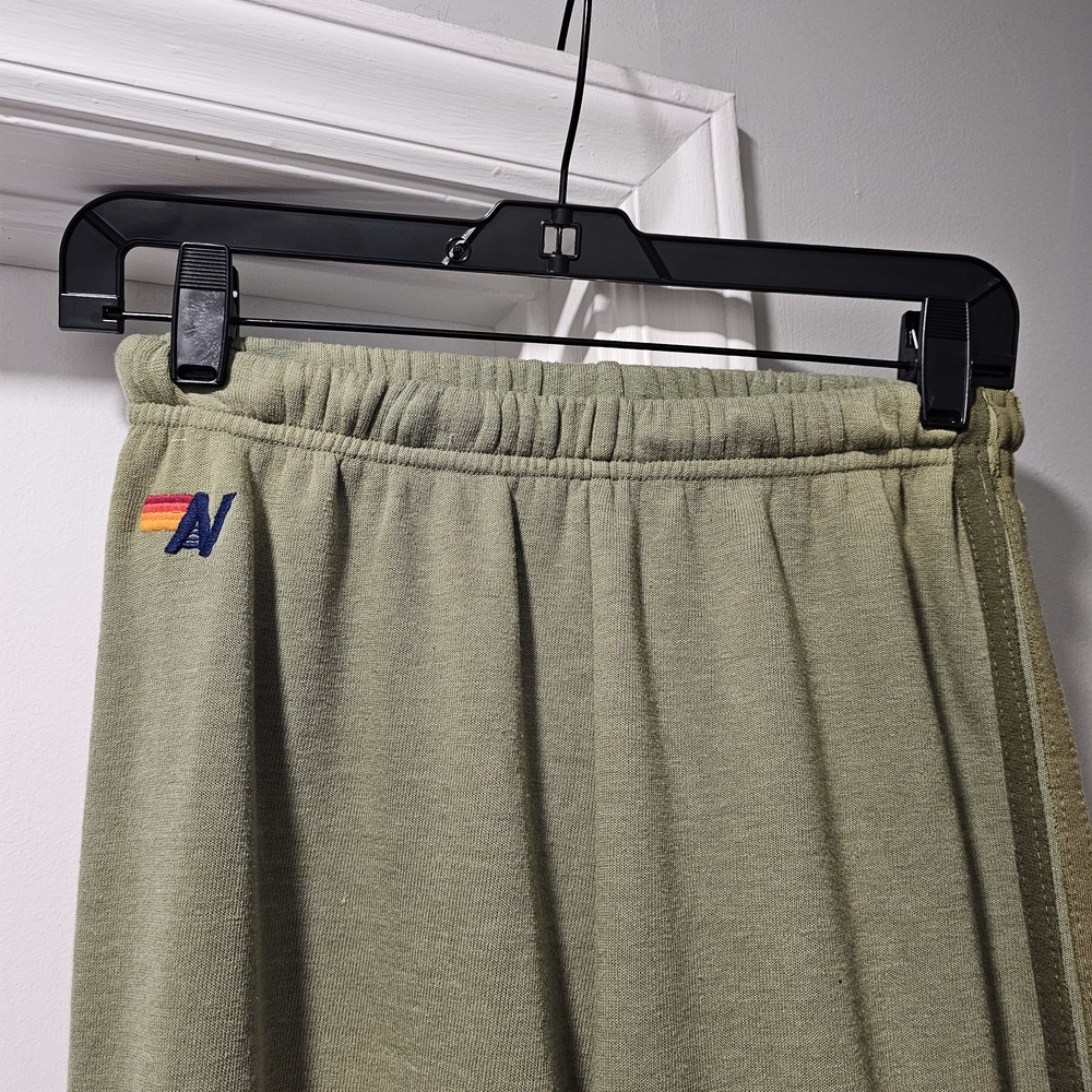 Aviator Nation Olive Green Sweatpants with Logo
